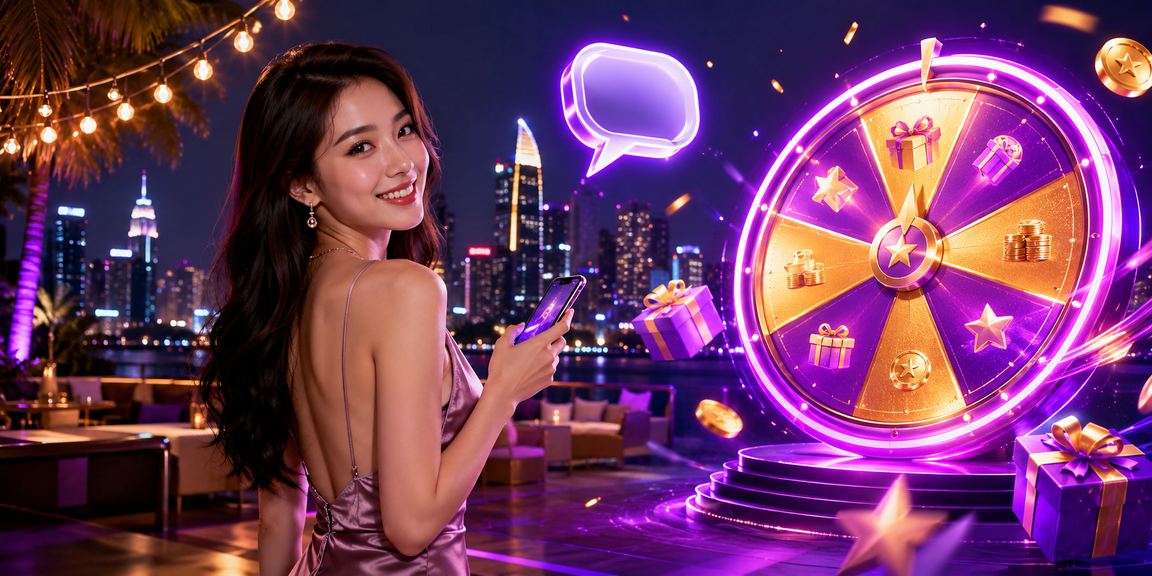 Sảnh Roulette neon sôi động theo phong cách đường phố TP Hồ Chí Minh về đêm