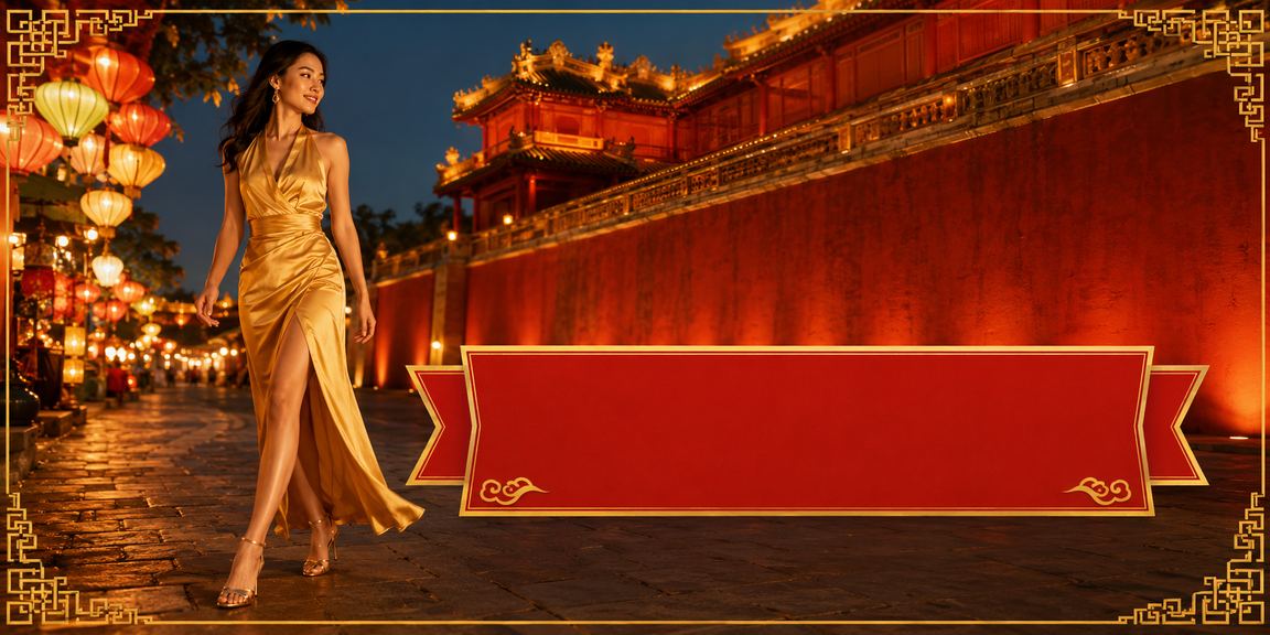 Không khí chợ đêm Huế rực rỡ ánh đèn và trò chơi giải trí